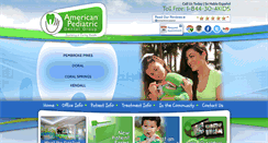 Desktop Screenshot of americanpediatricdental.com